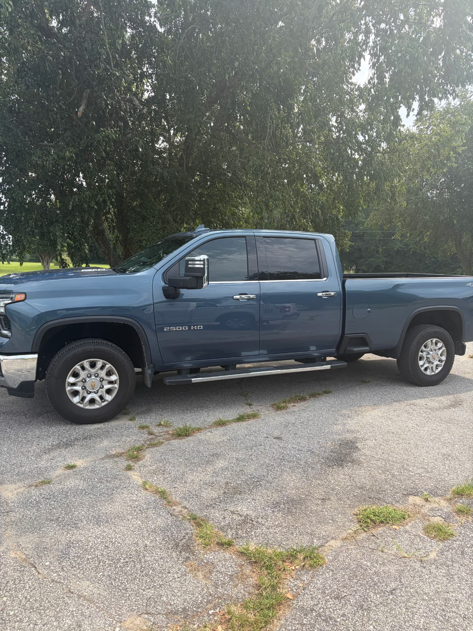 Blue Chevrolet Silverado before a Diptes exterior detail